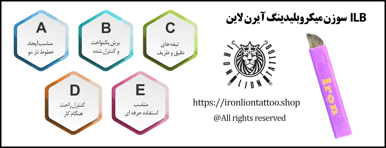 اینفوگرافیک ای ال بی سوزن میکروبلیدینگ آیرن لاین - ویژگی ای ال بی سوزن میکروبلیدینگ آیرن لاین